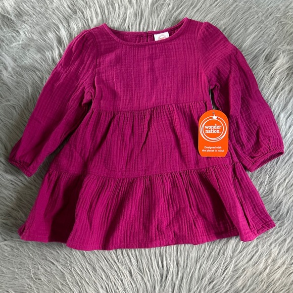 wonder nation Other - Wonder Nation Pink Woven Dress Baby Girls Size 12 Months NEW